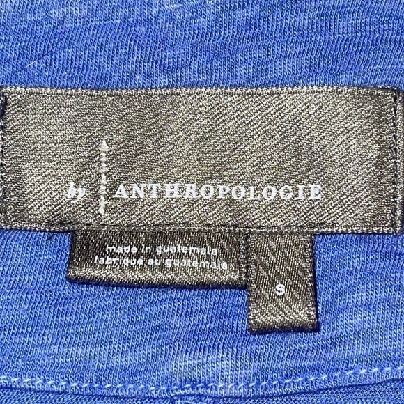 Anthropologie Blue Twist Knot Tee Blouse Sz. S - Picture 6 of 13